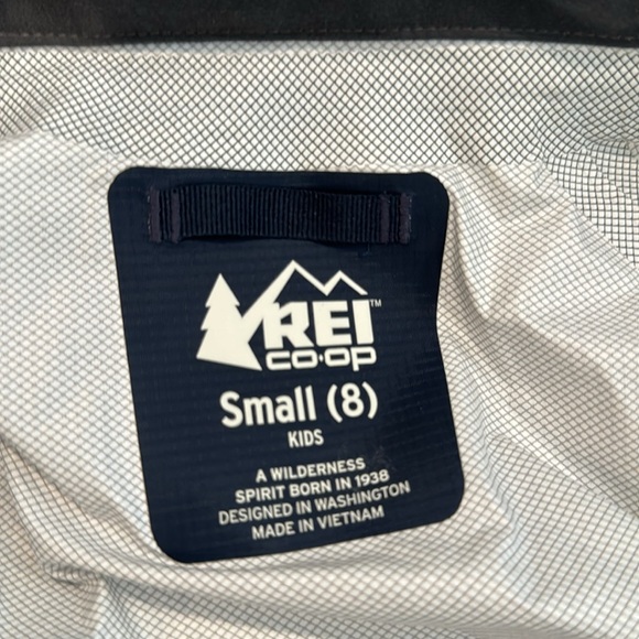 REI co-op kids size small navy blue windbreaker rainier rain jacket - Picture 11 of 11